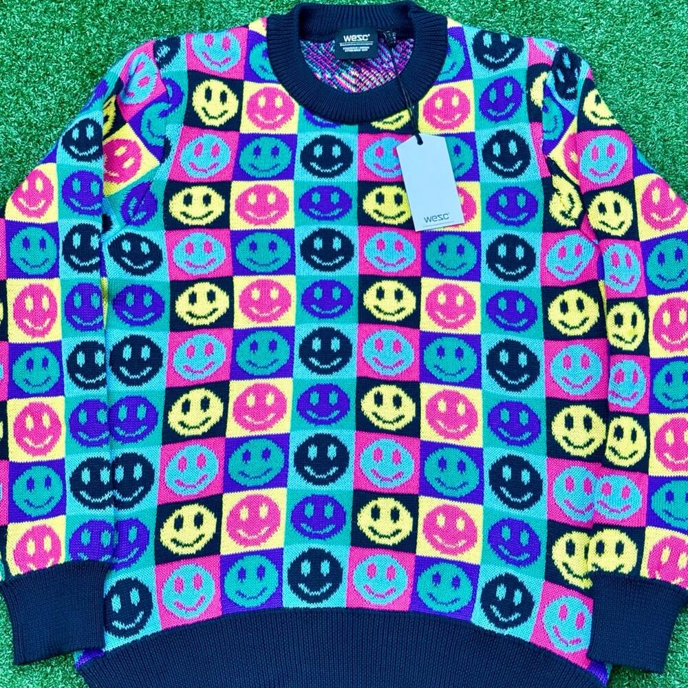 WESC Leon Pop Smiley Knitted Sweater